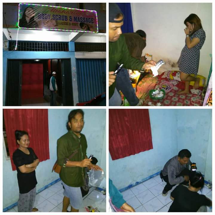 Operasi pekat polsek lubuklinggau selatan Sejumlah personil Anggota Polsek Lubuklinggau Selatan melakukan razia di panti pijat dan salon yang diduga membuka praktek mesum Jumat (13/1/2017)