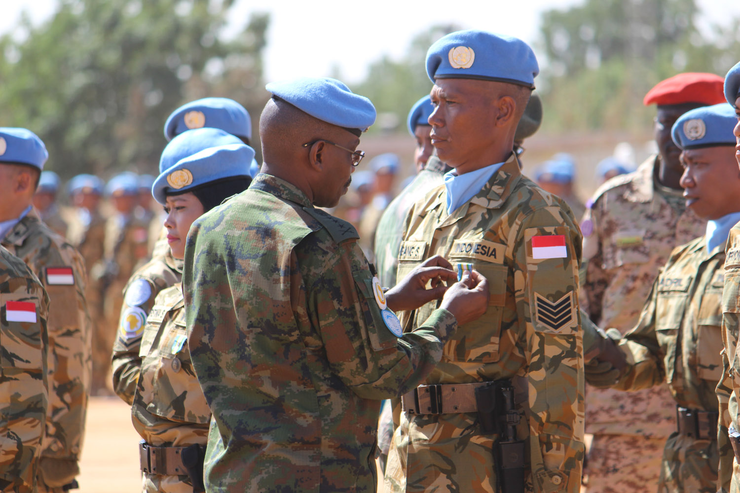 Prajurit TNI di Darfur Sudan Terima Medali Kehormatan dari PBB