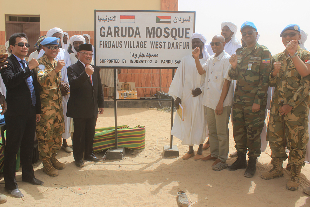 Pasukan Garuda Darfur Meresmikan Masjid di Sudan