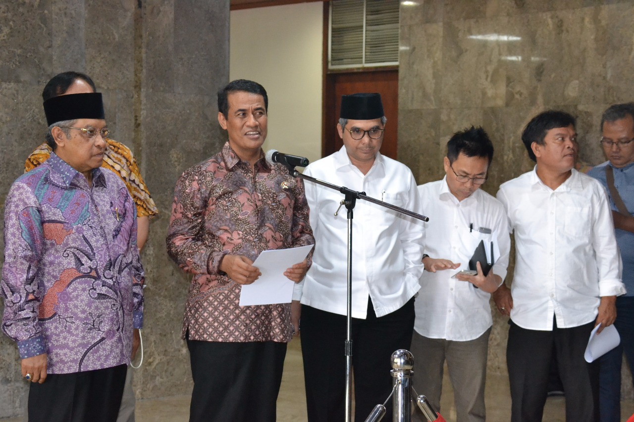 Konferensi pers Menteri Pertanian terkait pembangunan ekonomi pangan berkeadilan