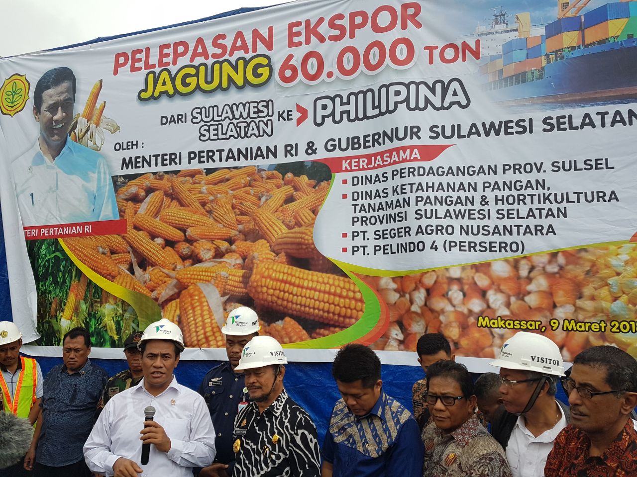 Ekspor Jagung di Makassar, Mentan: Dulu Impor 3,6 Juta Ton, Kini Ekspor