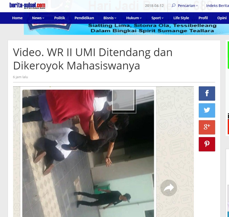 ILUMMI Kutuk Penyebar Berita Hoax ‘Mahasiswa Pukul WR II UMI’