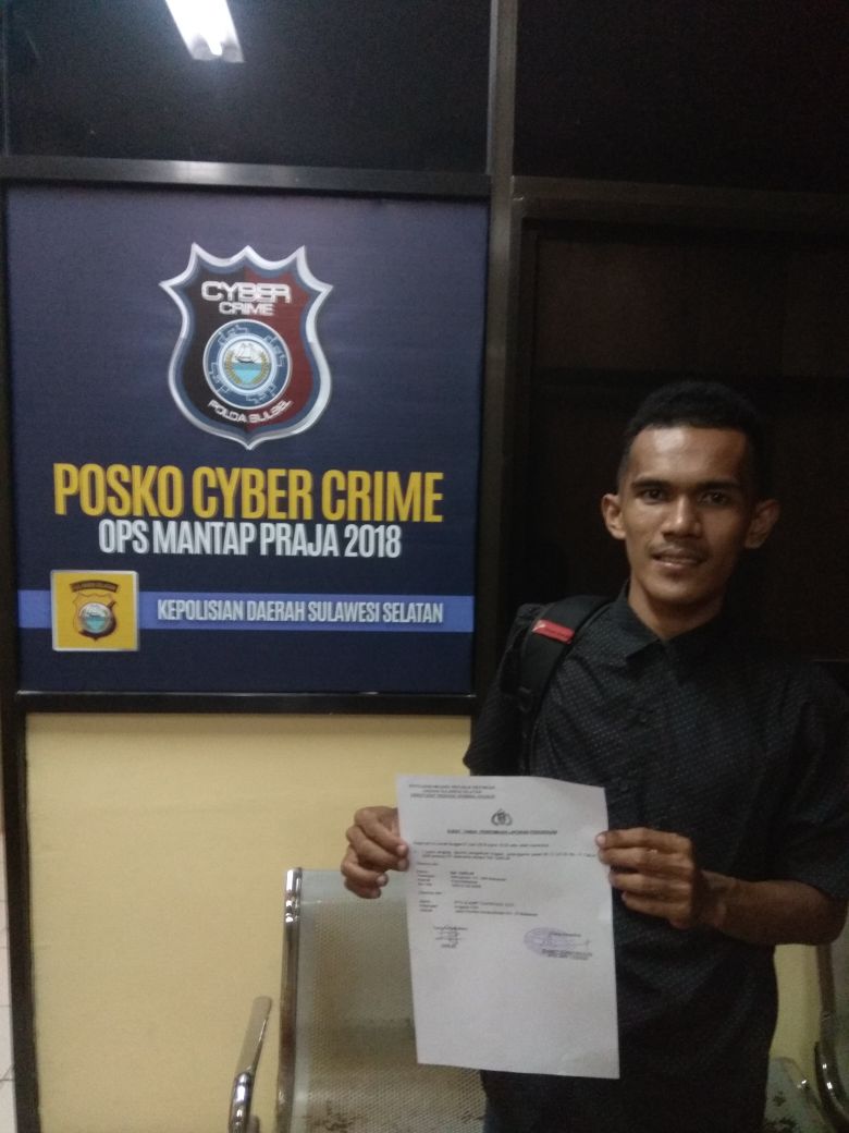 Aliansi Mahasiswa Anti Hoax  Makassar Resmi Laporkan Media Online Penyebar HOAX