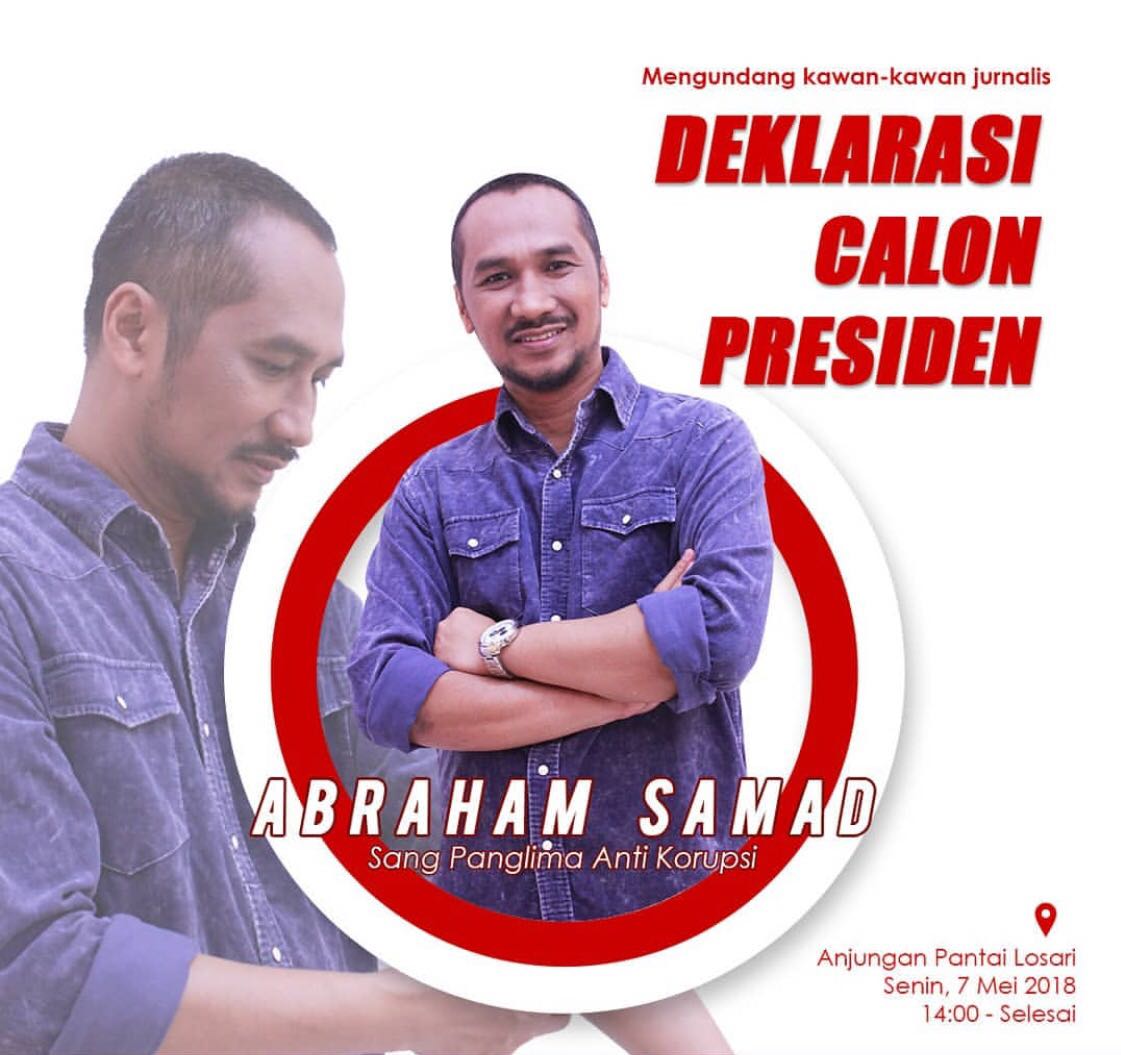 Dukungan Abraham Samad Capres 2019 Terus Mengalir