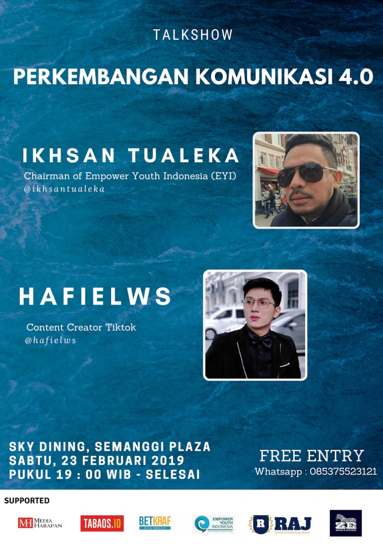 Raj School of Communications : Selenggarakan Talkshow Perkembangan Komunikasi 4.0