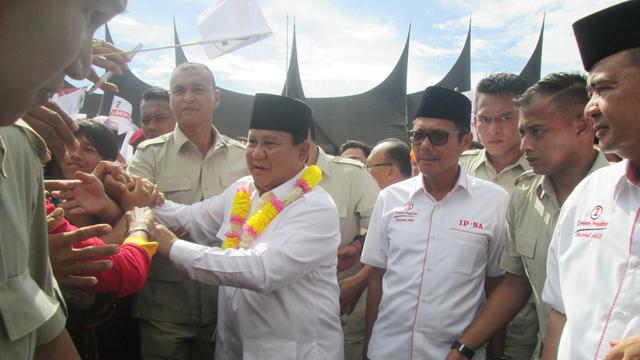 Raih 85% Suara, Prabowo Masih Merajai Suara Pemilih di Sumatera Barat