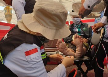 Suhu Panas, Jemaah Haji Disarankan Agar Selalu Pakai Alas Kaki