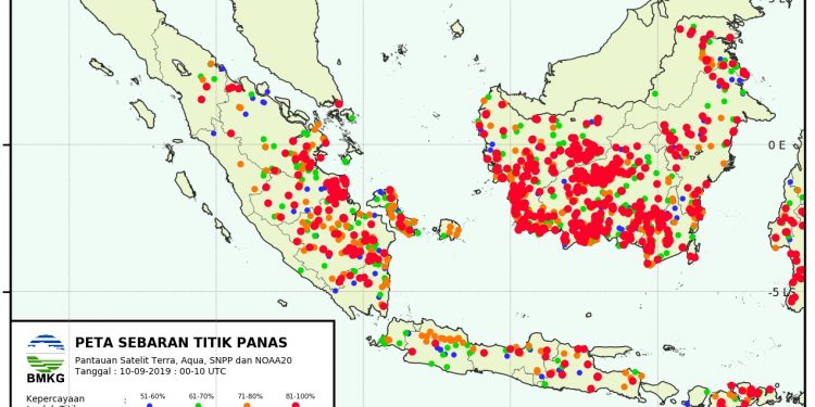 Sebaran Titik Panas Wilayah Indonesia