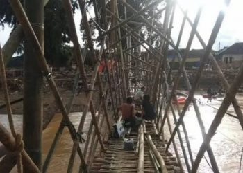 Jembatan Darurat Dibangun di Wilayah Terdampak Banjir Lebak