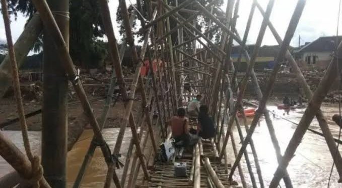 Jembatan Darurat Dibangun di Wilayah Terdampak Banjir Lebak