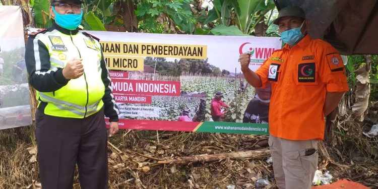 POLSEK Cibadak : “Bangun Mitra Sinergis Ketahanan Pangan, POLISI, TNI Ormas dan Petani”
