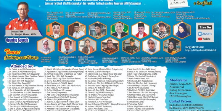 Berkiprah Diberbagai Negara, Alumni FTIK IAIN Batusangkar Bakal Temu Akbar Daring
