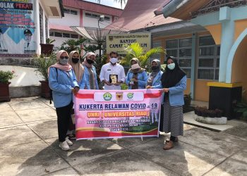 Mahasiswa UNRI KKN Sekaligus Relawan Covid-19 Di Nagari Cubadak Lima Kaum