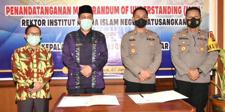 Wujudkan Sinergisitas, IAIN Batusangkar MoU Dengan Polres Tanah Datar