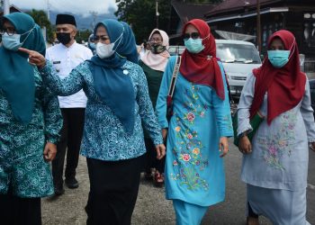 Lomba Gerak PKK 2021, Ketua TPPKK Tanah Datar Tinjau Langsung Nagari Gurun