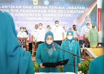 Serentak, Ketua TPPKK Kecamatan Se-Tanah Datar Resmi Dilantik