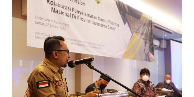 Selamatkan Danau Singkarak, Bupati Eka Putra FGD Dengan Kementerian Agraria Dan Tata Ruang