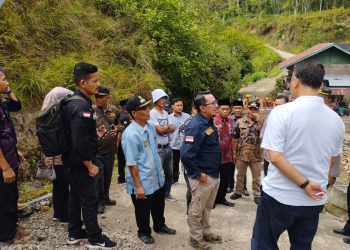 Realisasikan Janji, Bupati Eka Putra Tinjau Pembangunan Kembali Jembatan Sialahan
