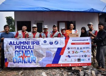 Rampungkan Program Cianjur, ARM HA-IPB serahterimakan Bantuan Sumur Bor dan Huntara