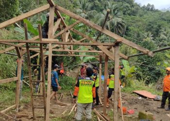 WMI Bangun Huntara untuk Korban Banjir Bandang Sukabumi