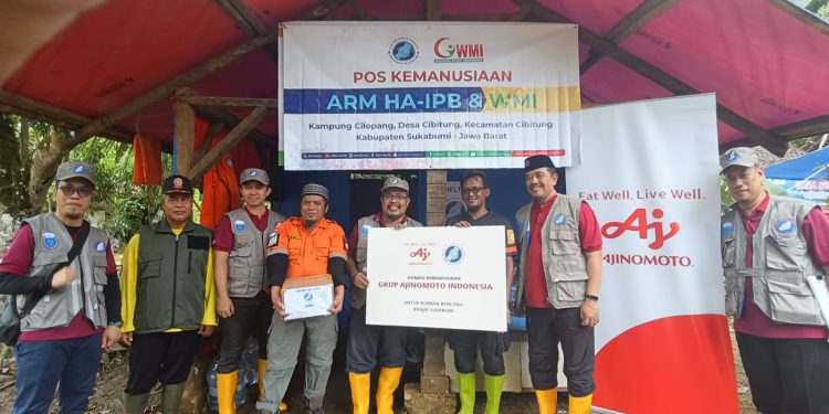 ARM HA-IPB Serahkan Huntara dan Paket Bantuan Bencana Sukabumi