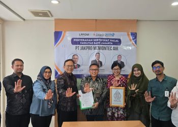 Air Bersih PT Jakpro Memiontec Melalui PAM Jaya Jakarta Resmi Bersertifikat Halal